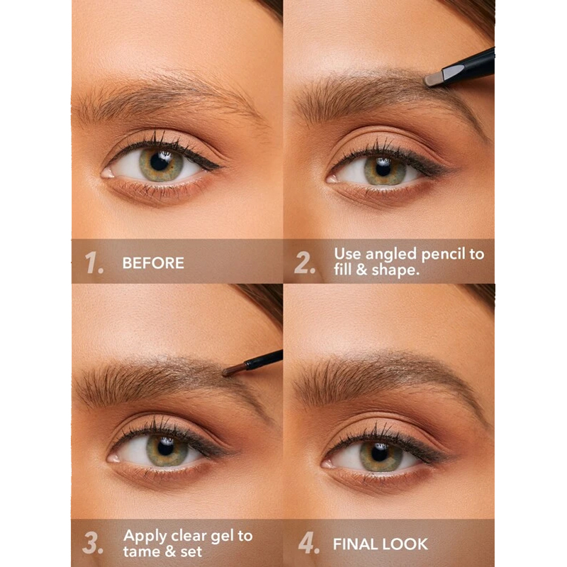 مزدوج وتربروف لرسم شكل الشعر بسهولة مع جل للتثبيت Sheglam قلم حواجب