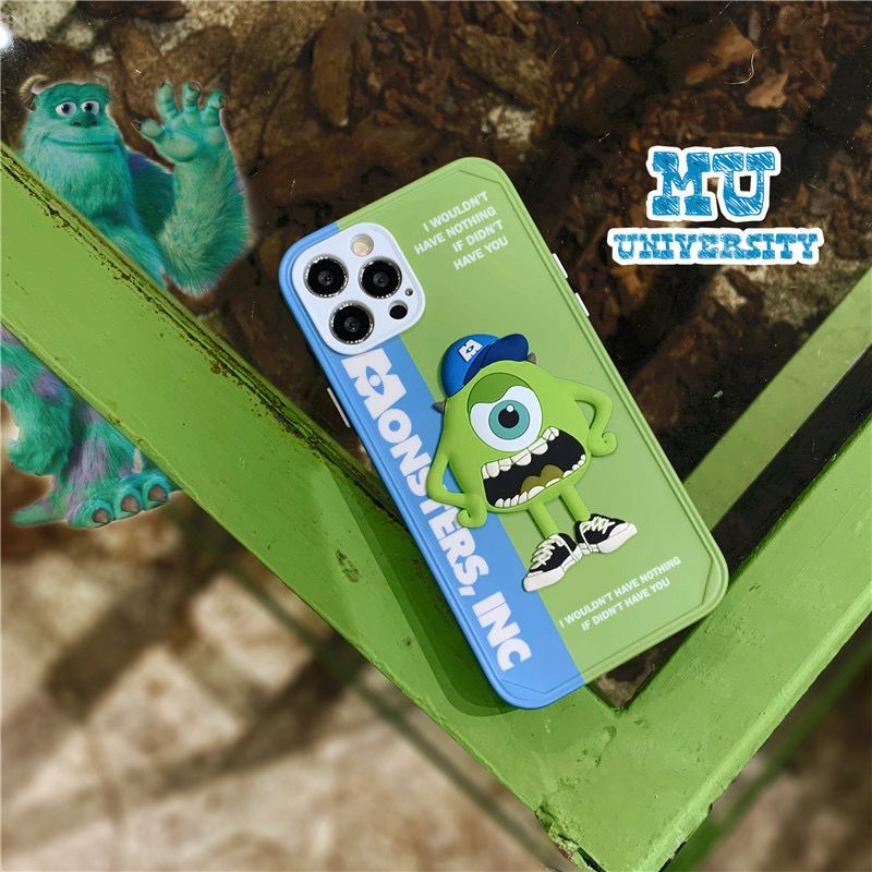iPhone 13 Pro Max Silicon Protective Transparent  Reflection cover Monsters University design