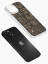 IPhone 13 Pro Max Plastic Protective Transparent  cover Egyptian hieroglyphs and deities design