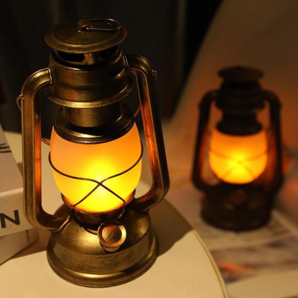 فانوس رمضان مضيئ باللون الجولد