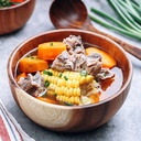 بولة خشب غويطة مقاس 18 سم من الخشب الطبيعى الصحي للسلطات والخضروات الأرز