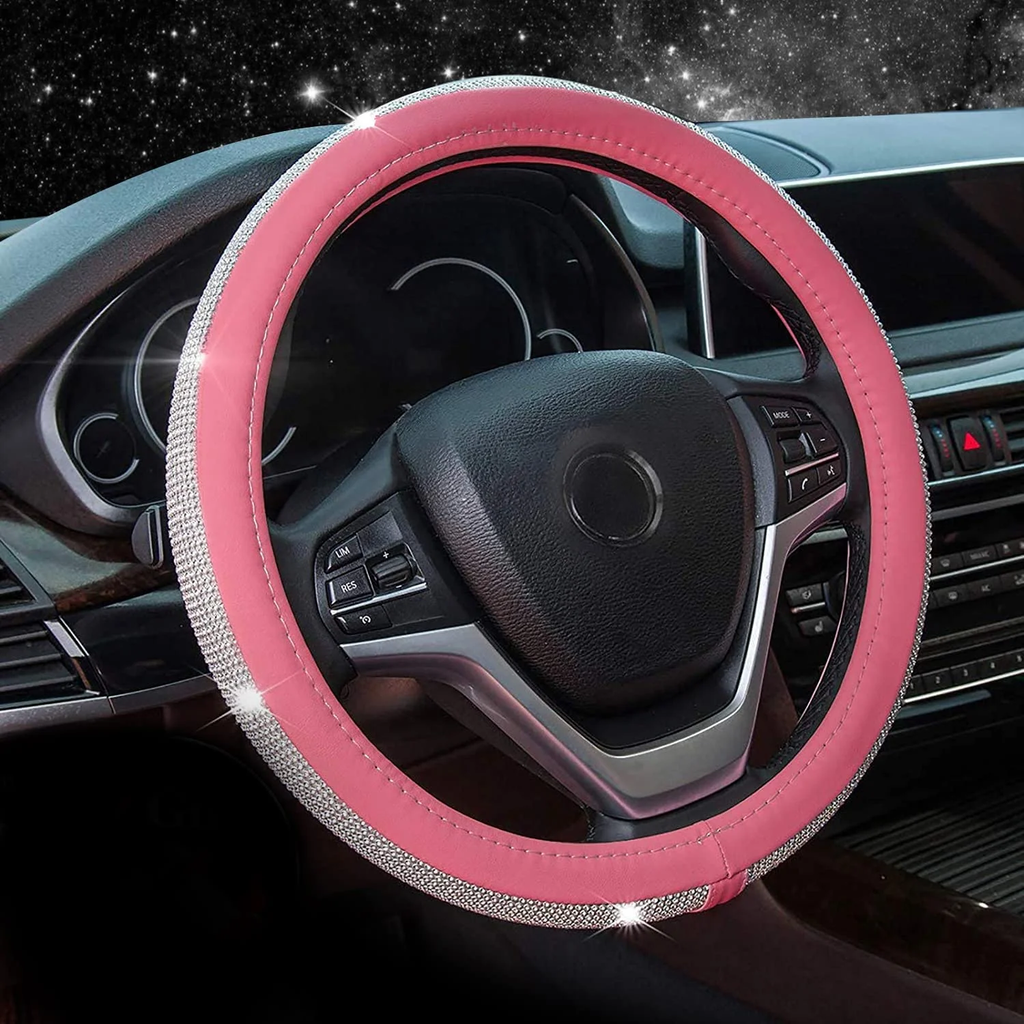 غطاء دريكسيون جلد مزين بالماس مانع للانزلاق لراحة اليد اثناء القيادة