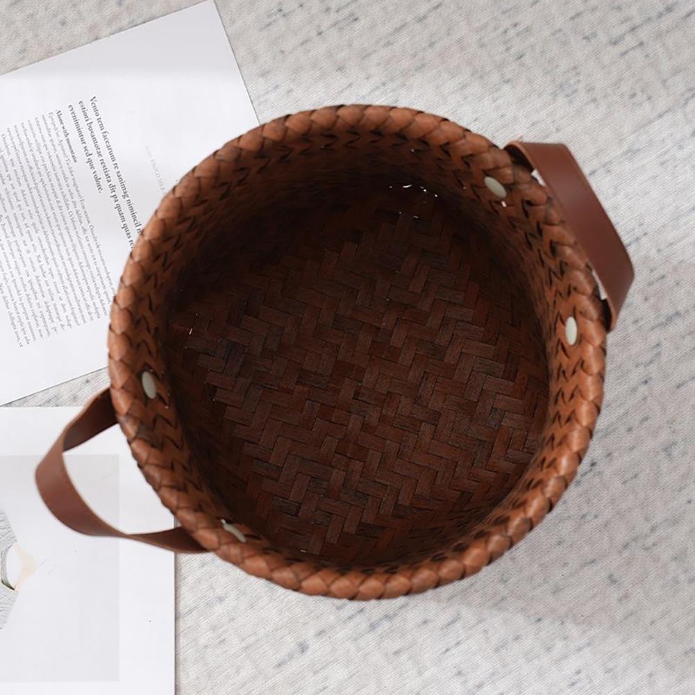طقم باسكت تخزين 3 قطع بمقاسات مختلفة منسوج من الرتان