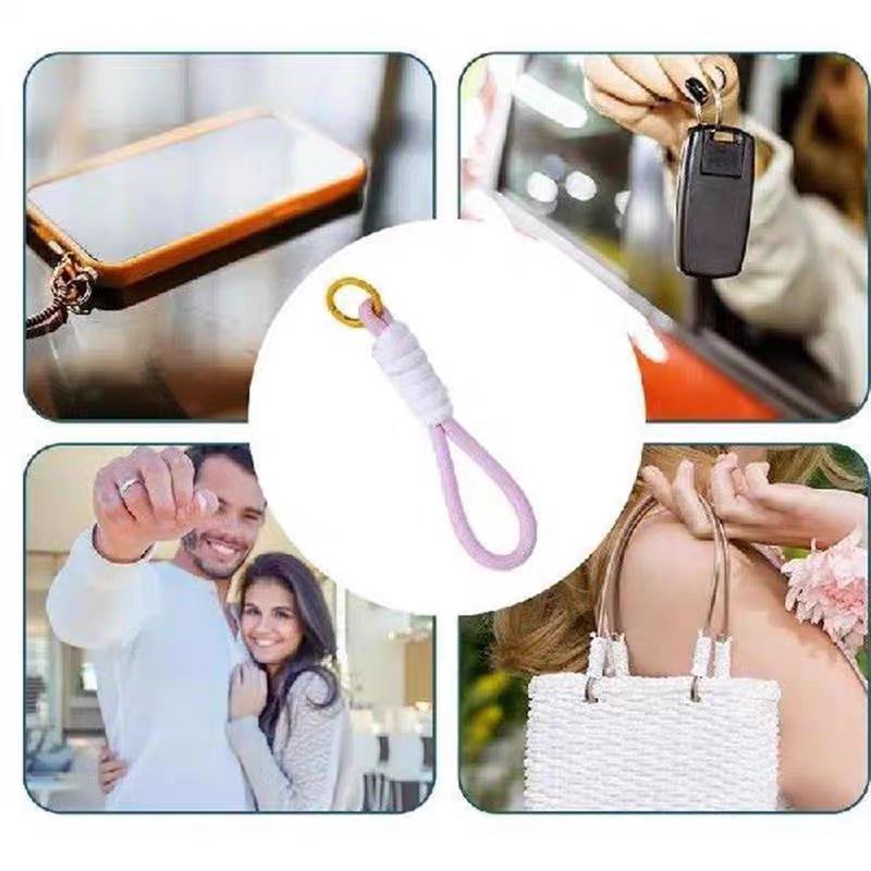 ميدالية مضفرة بمشبك لتعليق مفاتيح السيارات والمنزل والشنط