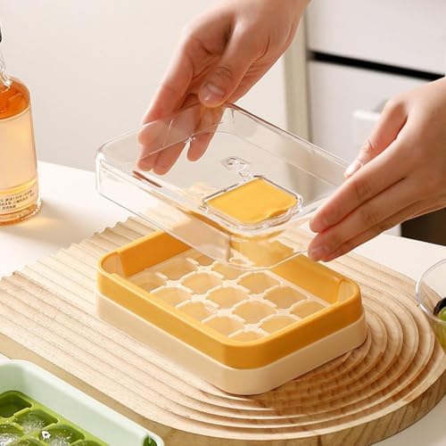 علبة مكعبات ثلج بغطاء اكليريك شفاف محكم الغلق