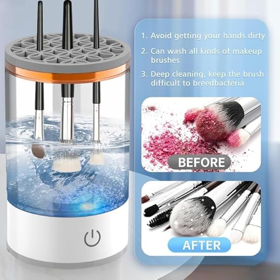 جهاز كهربائي لتنظيف وتجفيف فرش الميك اب