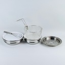 طقم حلل استانلس ستيل للطهي 22 قطعة