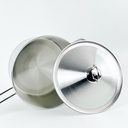 كسرولة استانلس استيل بغطاء ويد لسهولة الحمل  - مقاس 22سم