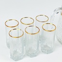 طقم  شربات زجاج 7 قطع لتقديم العصائر والمشروبات