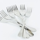 طقم شوك استانليس ستيل للعشاء 12 قطعة باللون الفضي