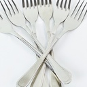 طقم شوك استانليس ستيل للعشاء 12 قطعة باللون الفضي