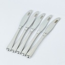 طقم سكاكين عشاء 12 قطعة استانليس ستيل باللون الفضي