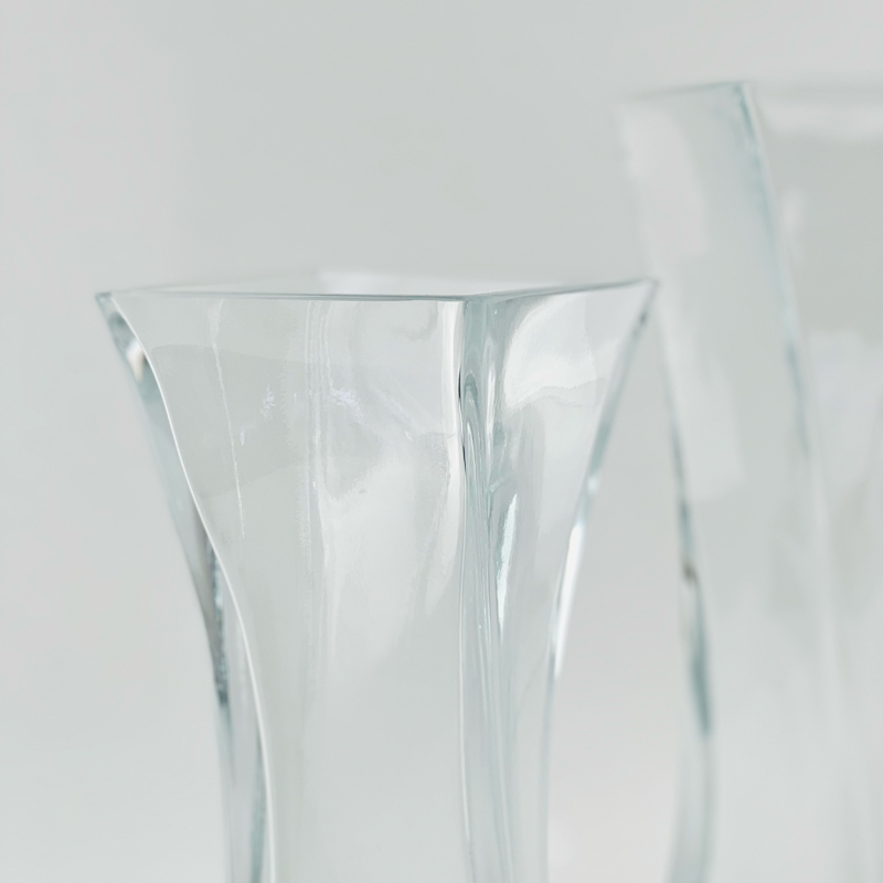 فازة زجاج شفاف مقاس 25 * 12 سم لترتيب الزهور وتغير الديكور