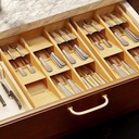 منظم درج خشب بخمس خانات لتنظيم وترتيب ادوات المطبخ