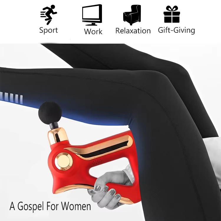 مسدس مساج للجسم ب 4 رؤوس مختلفة و 6 مستويات