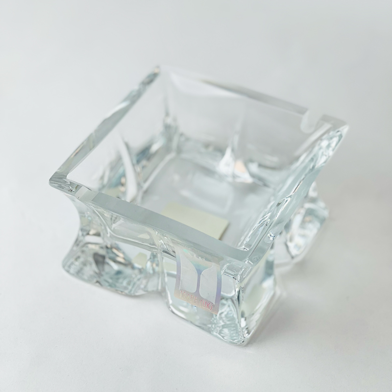 طفاية سجائر زجاج كريستالي مناسبة للمنزل والمكتب