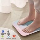 ميزان بلوتوث لقياس وزن الجسم ونسبة الدهون بشاشة ديجيتال