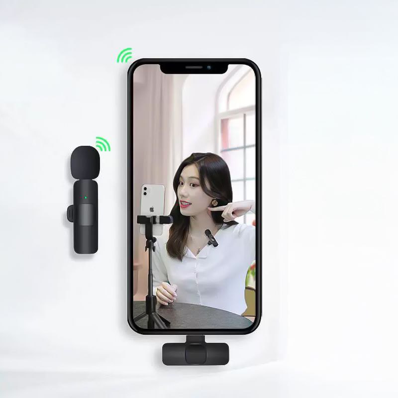 K9 ميكروفون  لاسلكي مانع للضوضاء لتصوير الفيديوهات والبث المباشر - تايب سي
