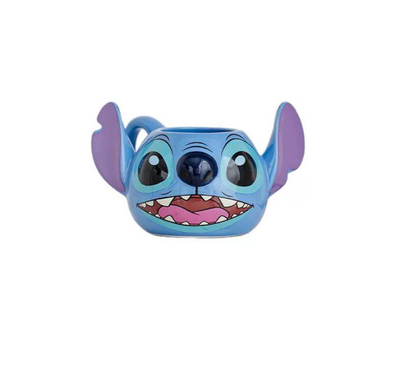 مج ستيتش سيراميك بتصميم ثري دي للشاي والنسكافيه والمشروبات الساخنة