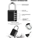 قفل أمان برقم سري من 4 أرقام للمنازل وشنط السفر والمكاتب