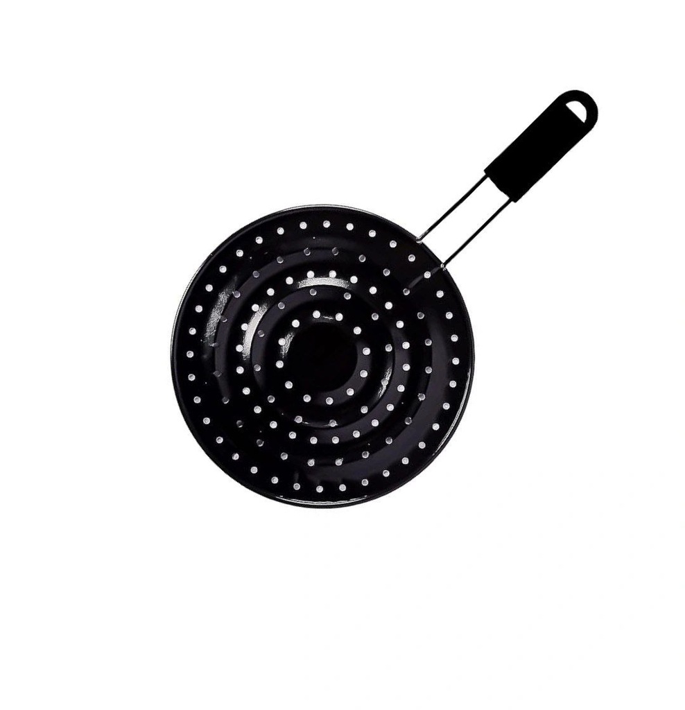 شياطة دائرية الشكل لمنع احتراق الطعام بمقبض بلاستيكي