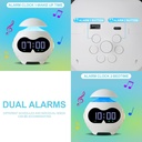 ساعة منبه بشاشة ليد مع اضاءة ليلية بتصميم روبوت