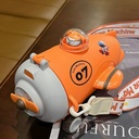 زمزمية بشاليموه بتصميم طائرة مجسمة مع حزام كروس للمدرسة والنادي -550 ملل