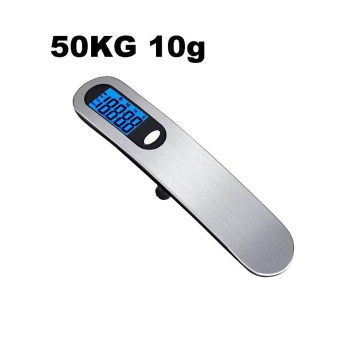 ميزان ديجيتال محمول لوزن شنط السفر بشاشة رقمية سهلة القراءة و بخاصية عرض درجة الحراره