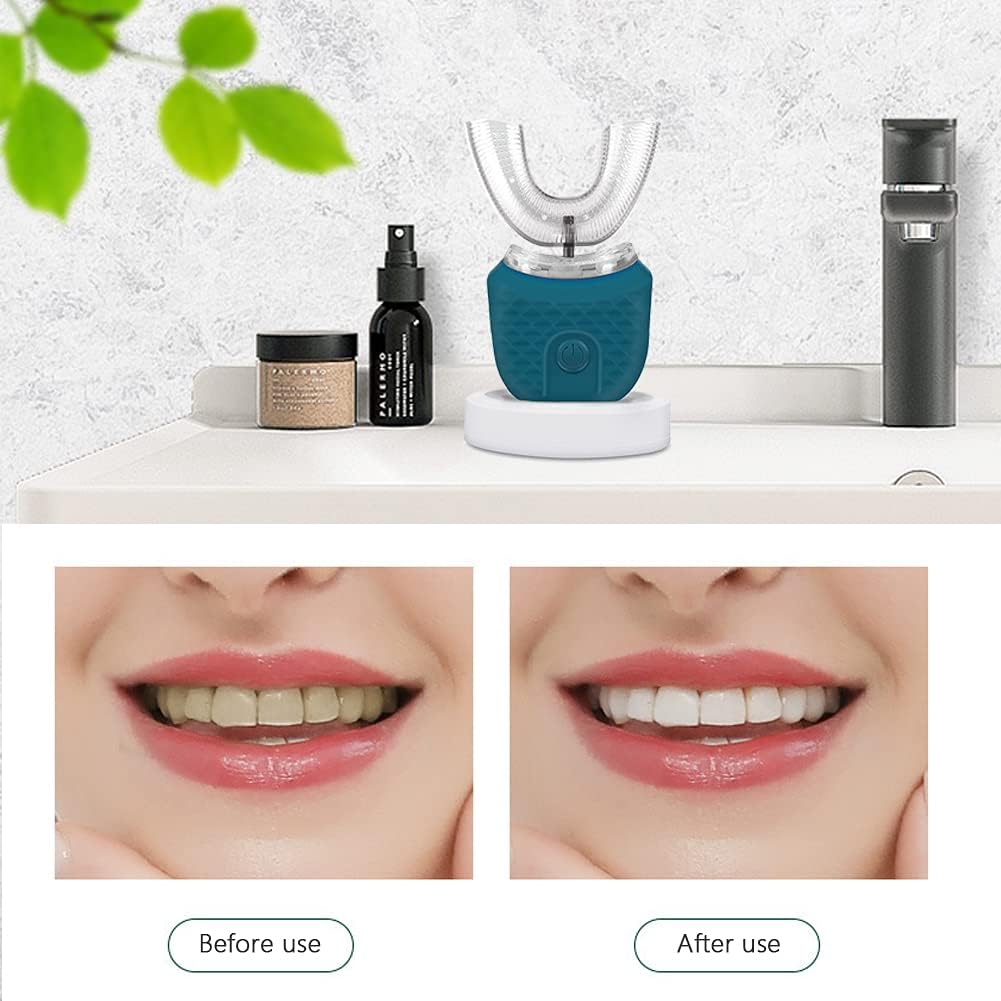 فرشة اسنان وتربروف كهربائية من السيليكون لتنظيف الاسنان