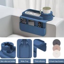 منظم مسند لذراع الكنبة من السيليكون مع جيوب اضافية للموبايل والريموت