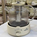 كاتيل بايركس شفاف مع مصفاة داخلية للشاي والاعشاب بسعة 2 لتر