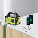 كشاف طوارئ يعمل بالطاقة الشمسية 4 *1مع راديو وباور بانك وبلوتوث