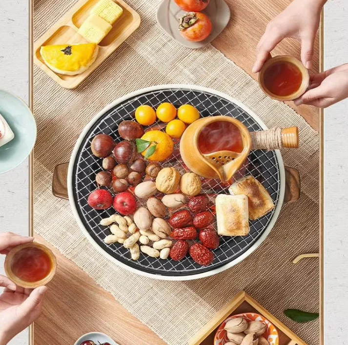 شواية فحم محمولة متعددة الاستخدامات مناسبة للسفر والتخييم