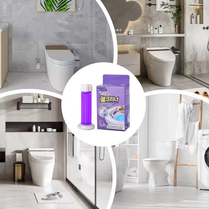 جيل تنظيف وتعقيم التواليت بتصميم وردة مع سرنجة للتحكم