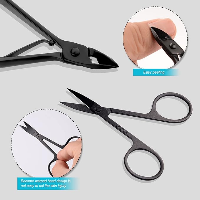 طقم باديكير اسود كود 1376