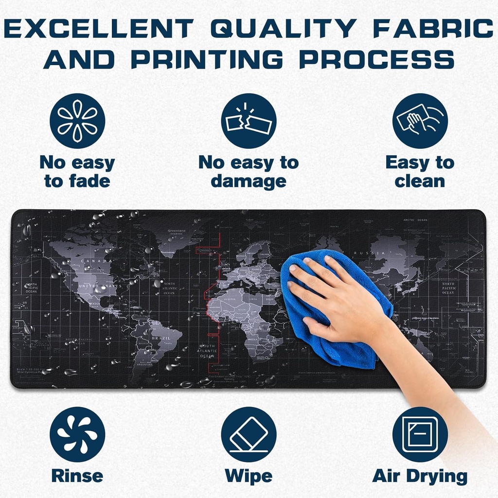 ماوس باد بتصميم خريطة العالم للكمبيوتر واللابتوب مانعة للانزلاق