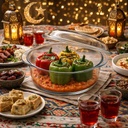 حلة بايركس بغطاء مقاس 2.0 لتر بتصميم دائري الشكل