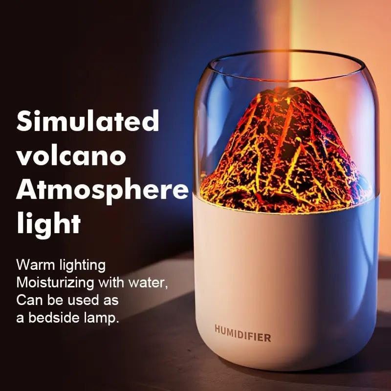 فواحة مضيئة بتصميم بركان بوضعين للرذاذ بسعة خزان 300 ملي