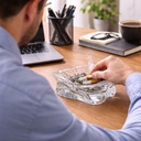 طفاية سجائر زجاج كريستالي مناسبة للمكتب