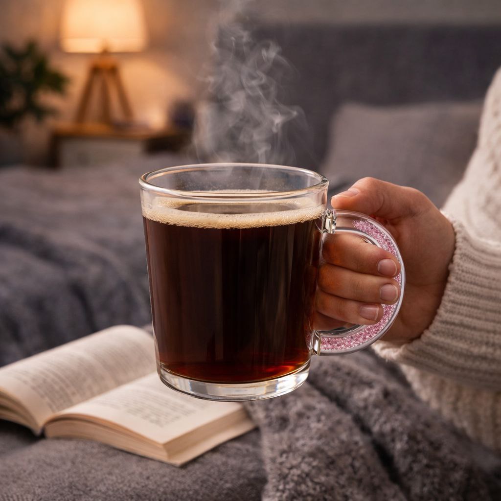 مج زجاج شفاف بيد جليتر 450 ملي لشرب وتقديم المشروبات بشكل شيك