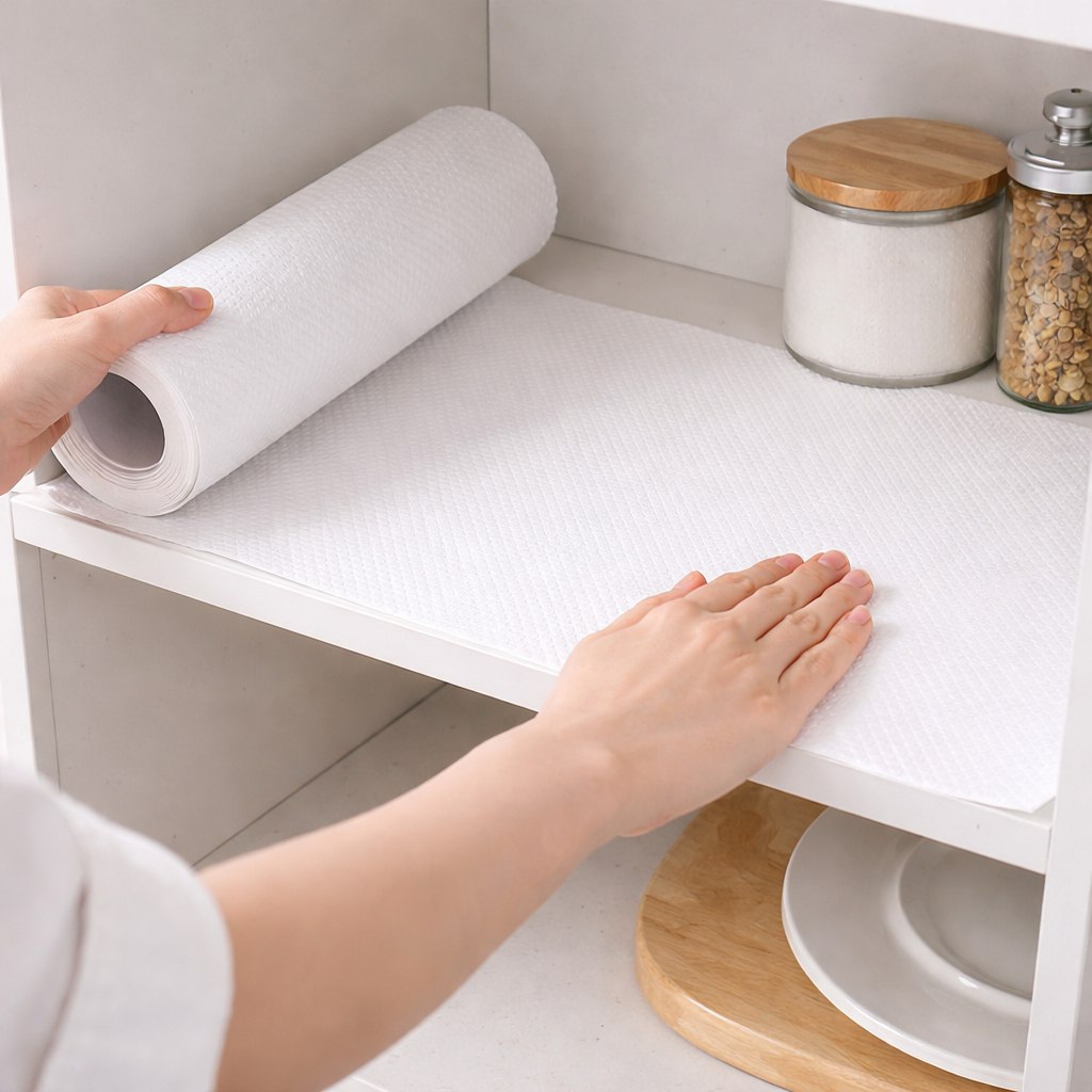 رول بطانة وتربروف لأرفف وأدراج الدواليب والثلاجات مانع للأنزلاق قابل للقص والغسيل 5 متر