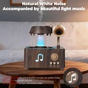 فواحة مضيئة على شكل جرامافون مع صوت ضوضاء بيضاء وسبيكر بلوتوث بخزان 250 ملي لتعطير المنزل بريموت للتحكم