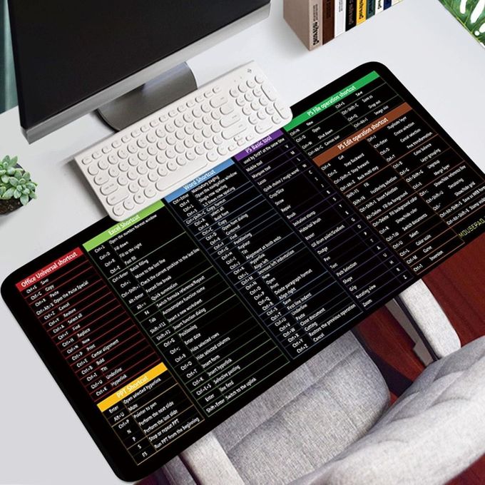 ماوس باد بتصميم اختصارات الكيبورد للكمبيوتر واللابتوب بقاعدة مانعة للانزلاق