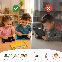 مقلمة بورد بشاشة LCD للكتابة والرسم وحفظ تنظيم الاقلام