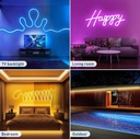 شريط إضاءة نيون ليد RGB مع ريموت ويعمل بيو اس بي 5 متر