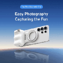 مقبض مغناطيسي للتحكم في كاميرا الهاتف مناسب لأيفون وأندرويد مع زر غالق لاسلكي قابل للفصل