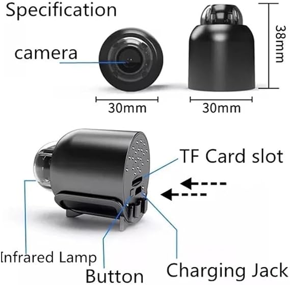 كاميرا واي فاي ميني HD مع رؤية ليلية وكشف حركة ومتابعة من الموبايل