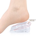 طقم كعب سيليكون 6 قطع لراحة القدم وزيادة الطول 5 سم بديل للكعب