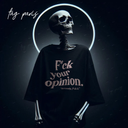 F'ck Your Opinion Oversize T-shirt- Black تيشيرت اوفر سايز
