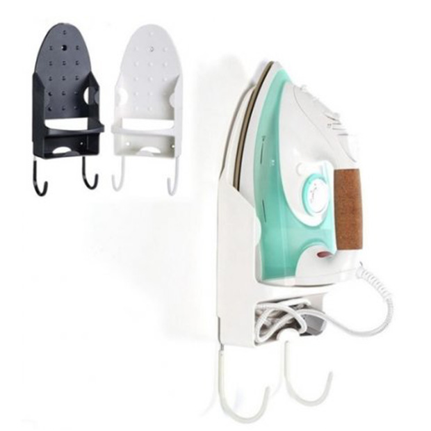 حامل المكواة الحائطي المميز بخطافات لحمل طاولة الكي وتوفير المساحة